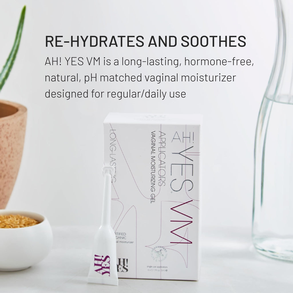 AH! YES® Long Lasting Vaginal Moisturizer for Vaginal Dryness, Water Based & Estrogen-Free, 6 Pre-Filled Applicators - FENGGESTORE20