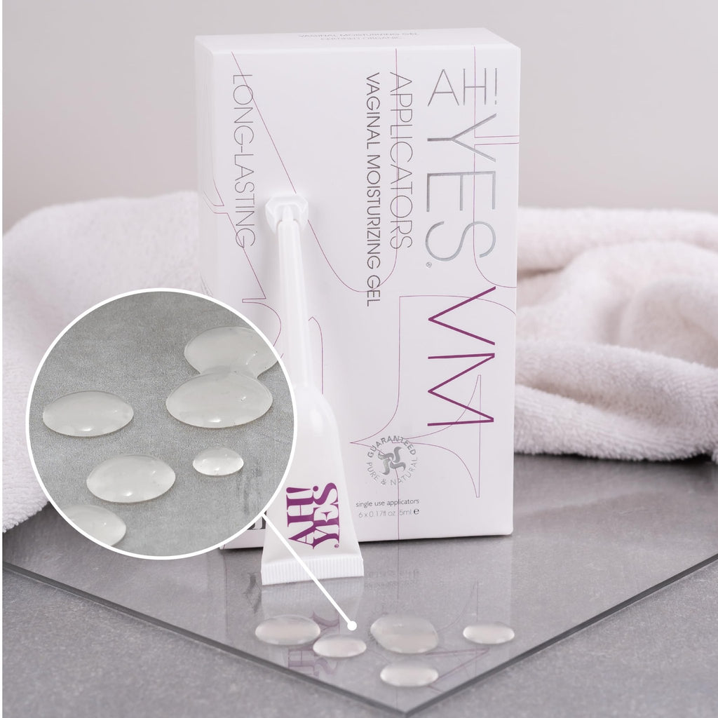 AH! YES® Long Lasting Vaginal Moisturizer for Vaginal Dryness, Water Based & Estrogen-Free, 6 Pre-Filled Applicators - FENGGESTORE20