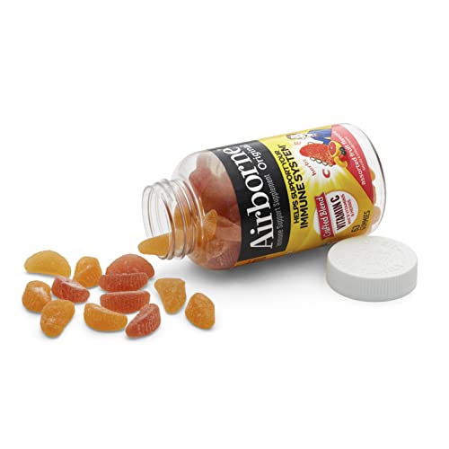 Airborne 750mg Vitamin C Gummies for Adults, Immune Support Gummies with Powerful Antioxidants VIT C & E, Caffeine Free - FENGGESTORE20