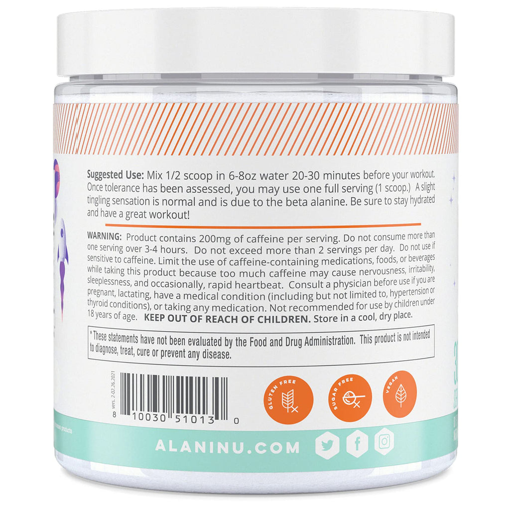 Alani Nu Pre Workout Powder GLAXAY Lemonade, Amino Energy Boost, Endurance Supplement, Sugar Free, 200mg Caffeine, L-Theanine, Beta-Alanine, L-Citrulline, 30 Servings - FENGGESTORE20