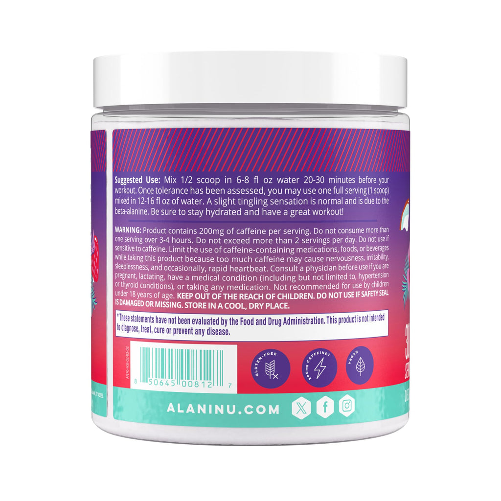 Alani Nu Pre Workout Powder Hawaiian Shaved ICE, Amino Energy Boost, Endurance Supplement, Sugar Free, 200mg Caffeine - FENGGESTORE20