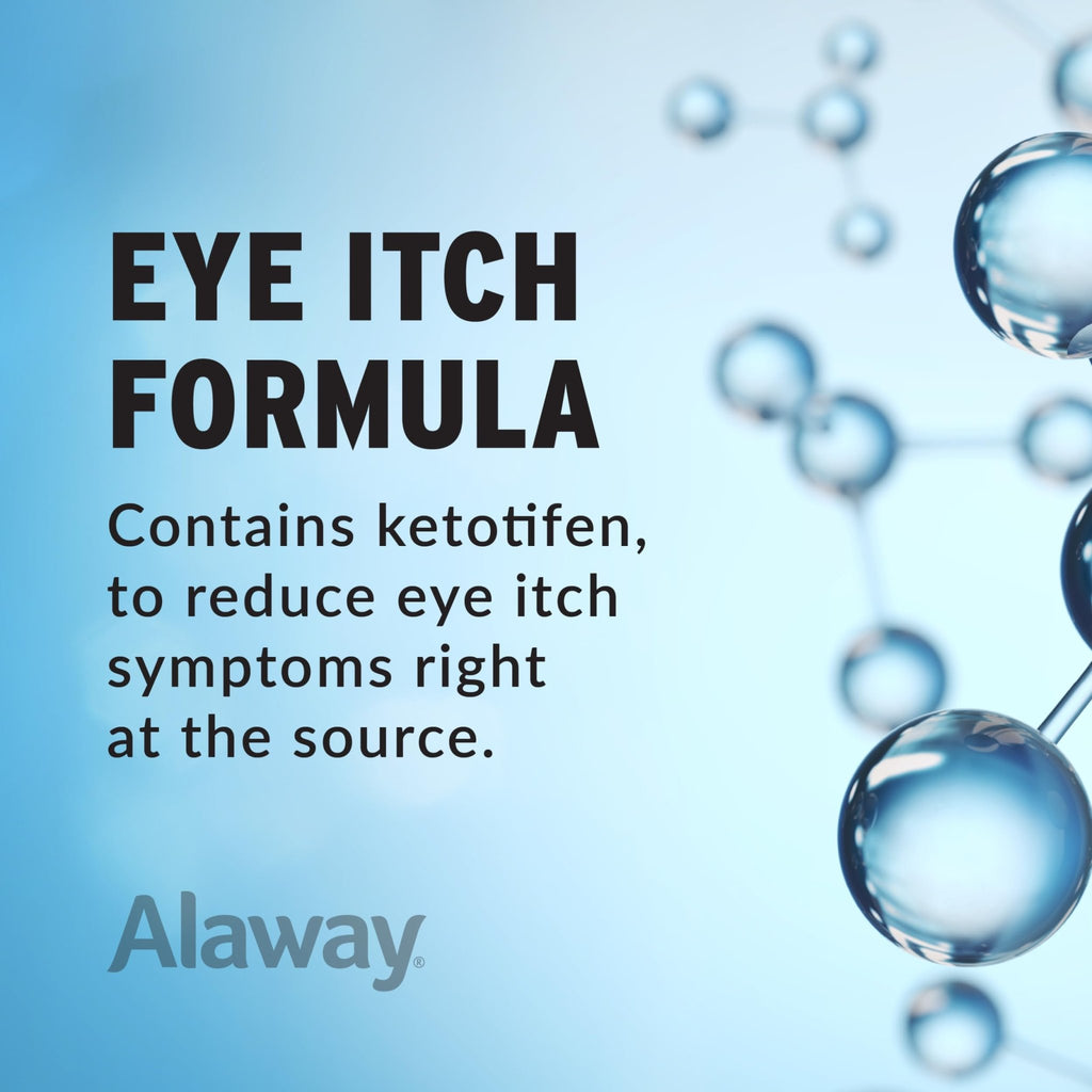 Alaway Antihistamine Eye Drops for Itchy Eyes, Fast-Acting, Up to 12-Hour Eye Itch Relief, Clinically Tested Prescription-Strength Formula, 0.34 Fl Oz - FENGGESTORE20