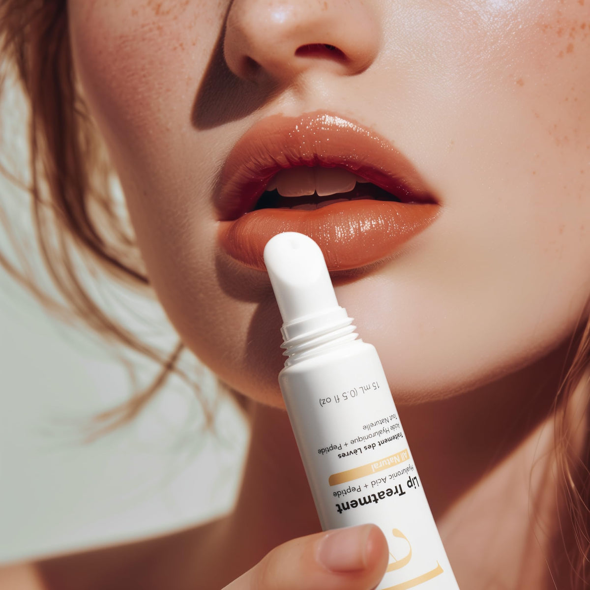 Alfie Hyaluronic Acid Lip Booster -Natural Flavor -15ml/0.5 Fl. Oz -Peptide Lip Treatment - FENGGESTORE20