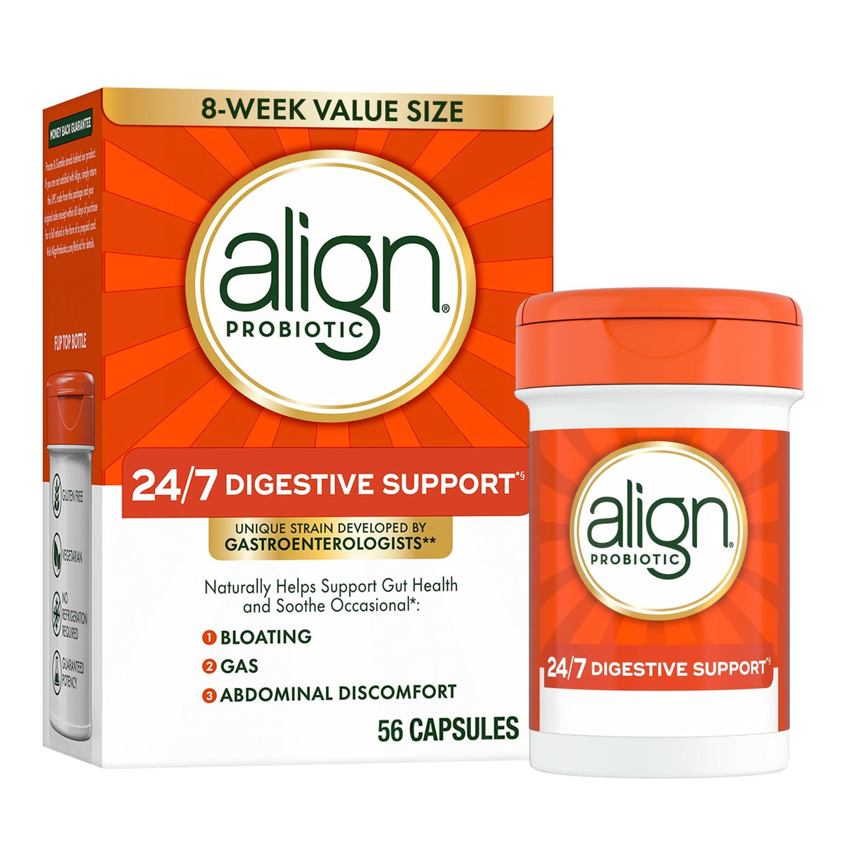 Align Probiotic, 24/7 Digestive Support, Probiotics for Women and Men, Probiotics for Digestive Health, Men and Womens Probiotic Capsules Help Relieve - FENGGESTORE20