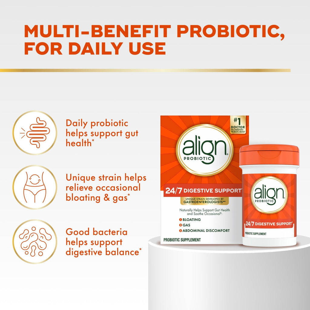 Align Probiotic, 24/7 Digestive Support, Probiotics for Women and Men, Probiotics for Digestive Health, Men and Womens Probiotic Capsules Help Relieve - FENGGESTORE20