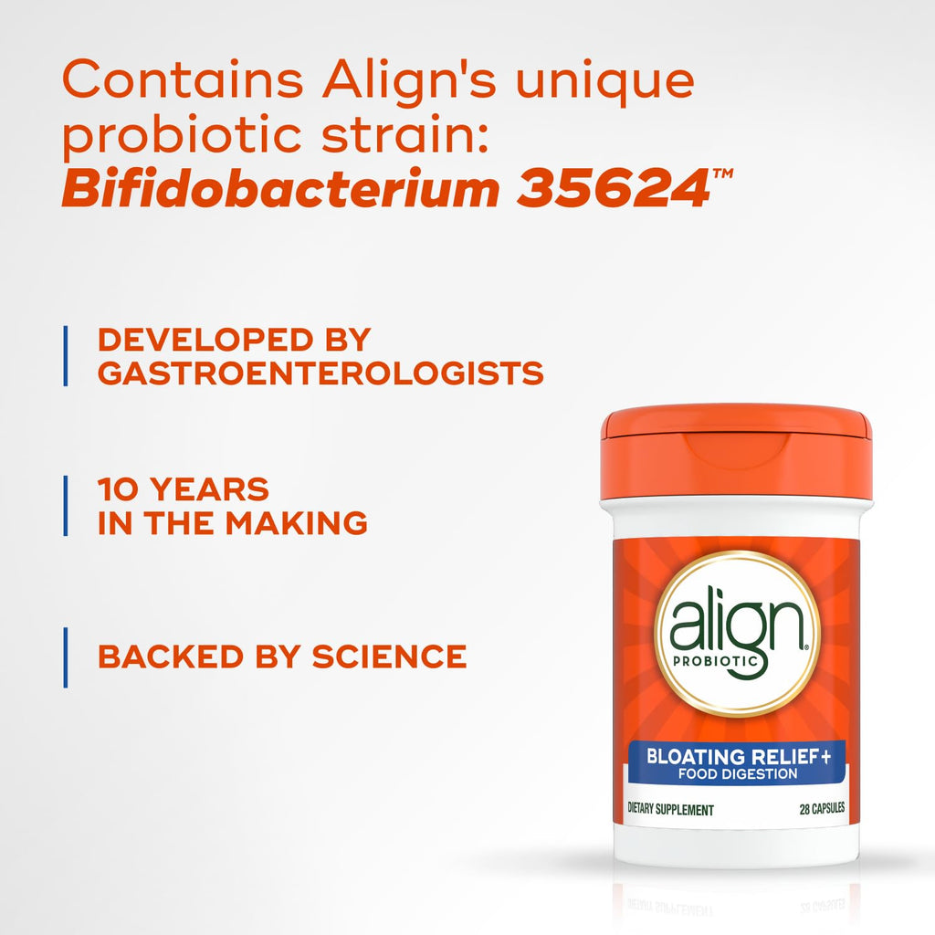 Align Probiotic Bloating Relief + Food Digestion, Probiotics for Women and Men, #1 Doctor Recommended Brand‡, Promotes Digestive Health and Helps Support - FENGGESTORE20