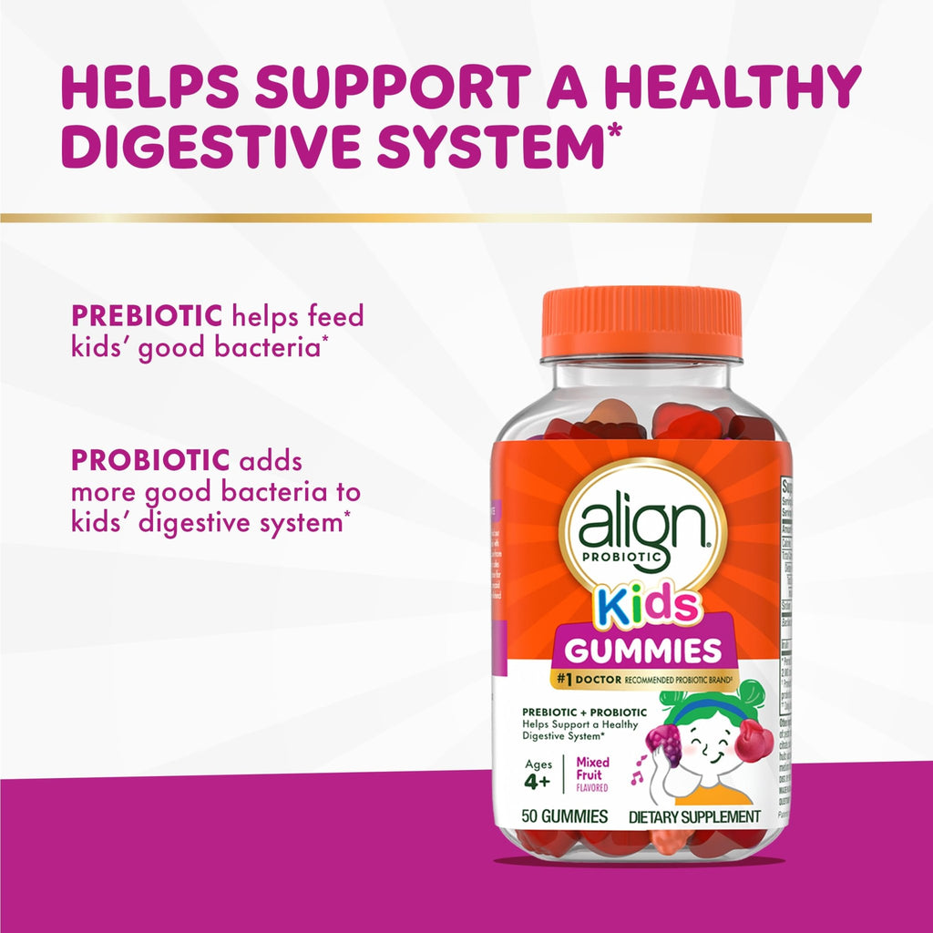 Align Probiotic, Kids Gummies, Prebiotic + Probiotic helps support a healthy digestive system*, #1 Doctor Recommended Probiotic Brand - FENGGESTORE20