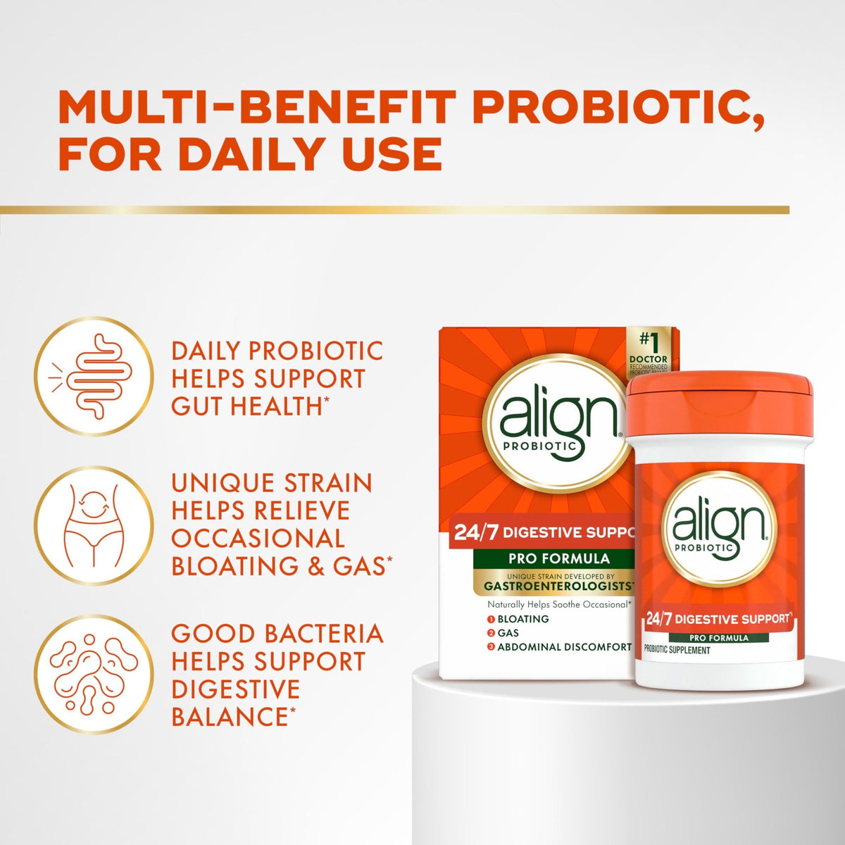 Align Probiotic, Pro Formula, Probiotics for Women and Men, Probiotics for Digestive Health, Men and Womens Probiotic Capsules Help Relieve - FENGGESTORE20