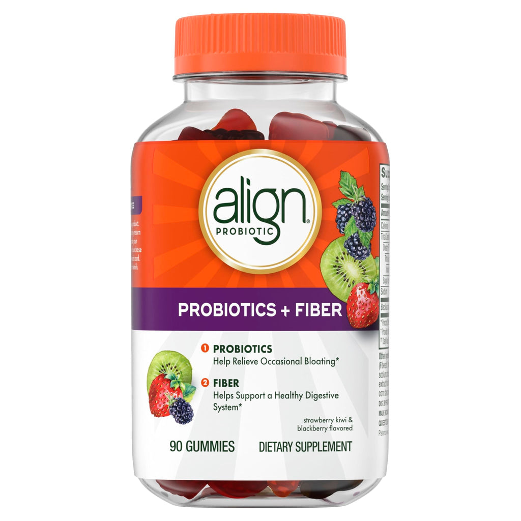 Align Probiotic, Probiotics + Fiber Gummies, Probiotics Help Relieve Occasional Bloating*, Fiber Helps Support a Healthy Digestive System - FENGGESTORE20
