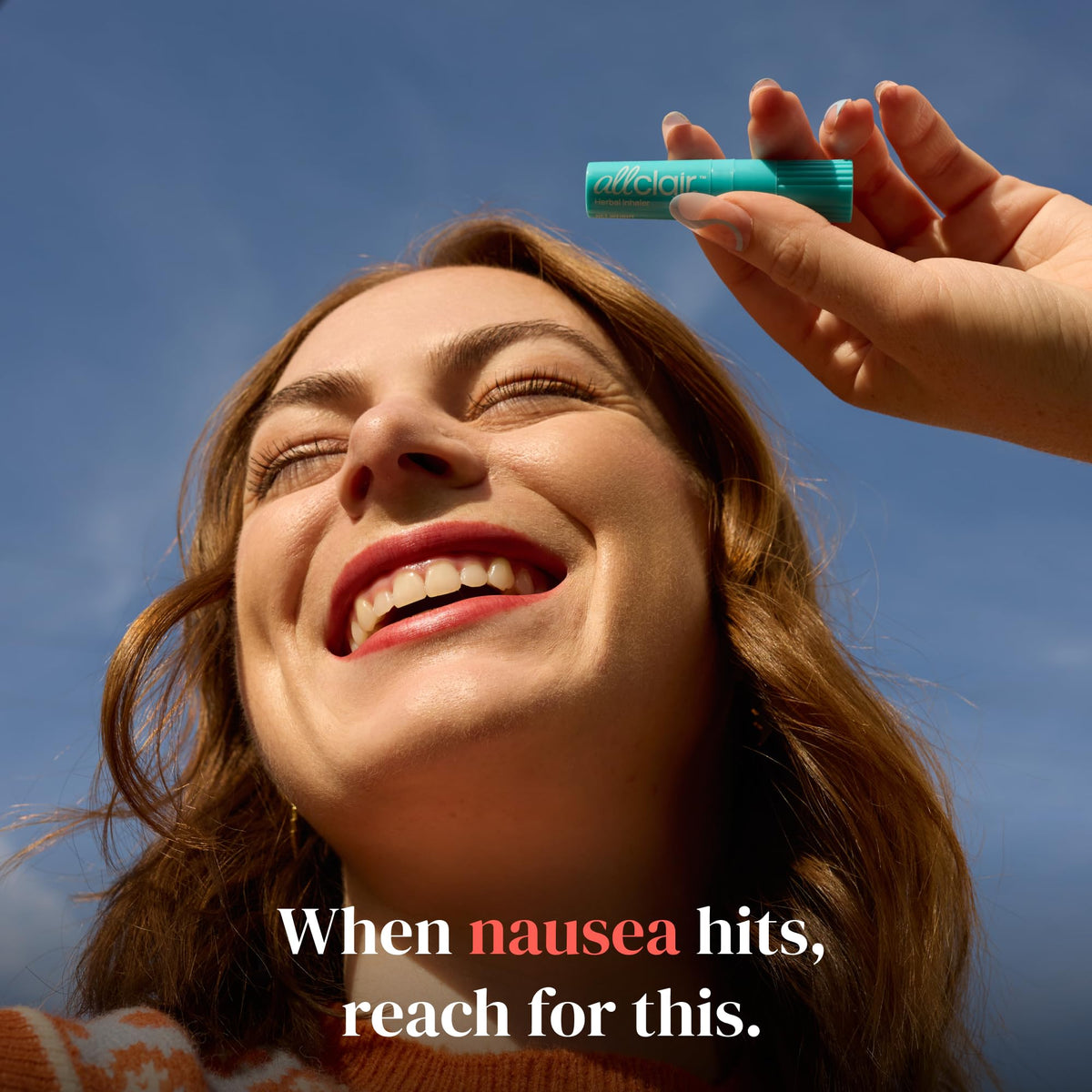 Allclair Nausea Relief Inhaler for Motion & Morning Sickness – Fast-Acting, Non-Drowsy, Natural Alternative to Pills & Patches, Travel Essential (2 Inhalers) - FENGGESTORE20