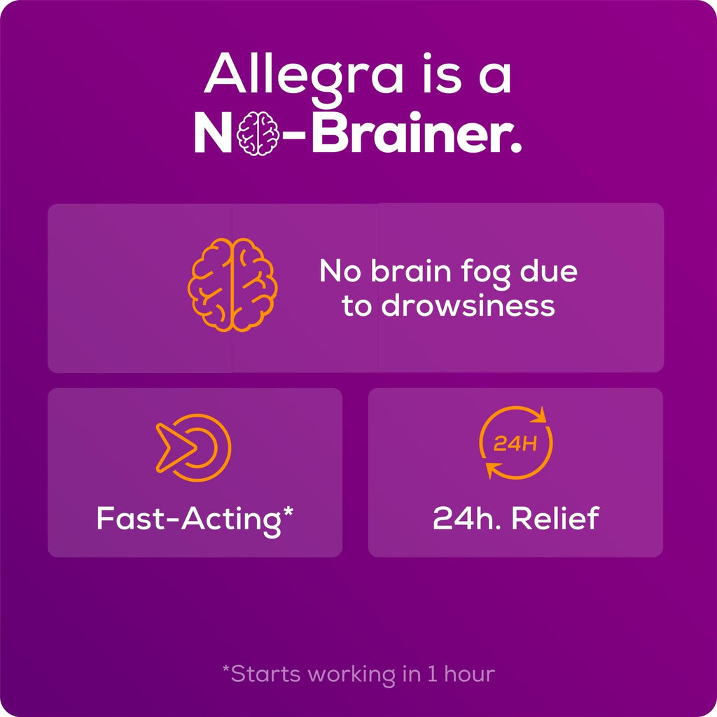 Allegra Adult 24-Hour Allergy Relief Gelcaps, Non-Drowsy Indoor and Outdoor Allergy Medicine, 180 mg Fexofenadine HCI Antihistamine Pill, 60 Count Plus 1 Count Travel Pack - FENGGESTORE20