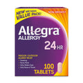 Allegra Adult 24-Hour Allergy Relief Tablets, Non-Drowsy Indoor and Outdoor Allergy Medicine, 180 mg Fexofenadine HCI Antihistamine Pill, 100-Count - FENGGESTORE20