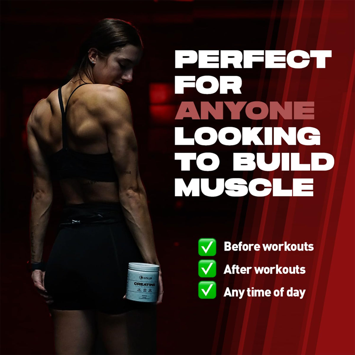ALPHA LION Creatine Monohydrate Powder, 5000mg Per Serving (5g), Supports Muscle Strength, Power, Athletic Performance, Pure Creatina Monohydrata - FENGGESTORE20