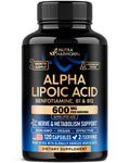 Alpha Lipoic Acid 600mg - ALA Supplement Antioxidant for Nerve, Energy & Metabolism Support - Extra Strength with Benfotiamine, B1 & B12 - Lab Tested, NON-GMO & Vegan - FENGGESTORE20