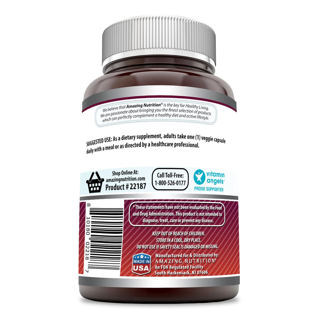 Amazing Formulas Quercetin 500mg 120 Veggie Capsules Supplement - Non-GMO - Gluten Free - Supports Overall Health & Well Being - FENGGESTORE20