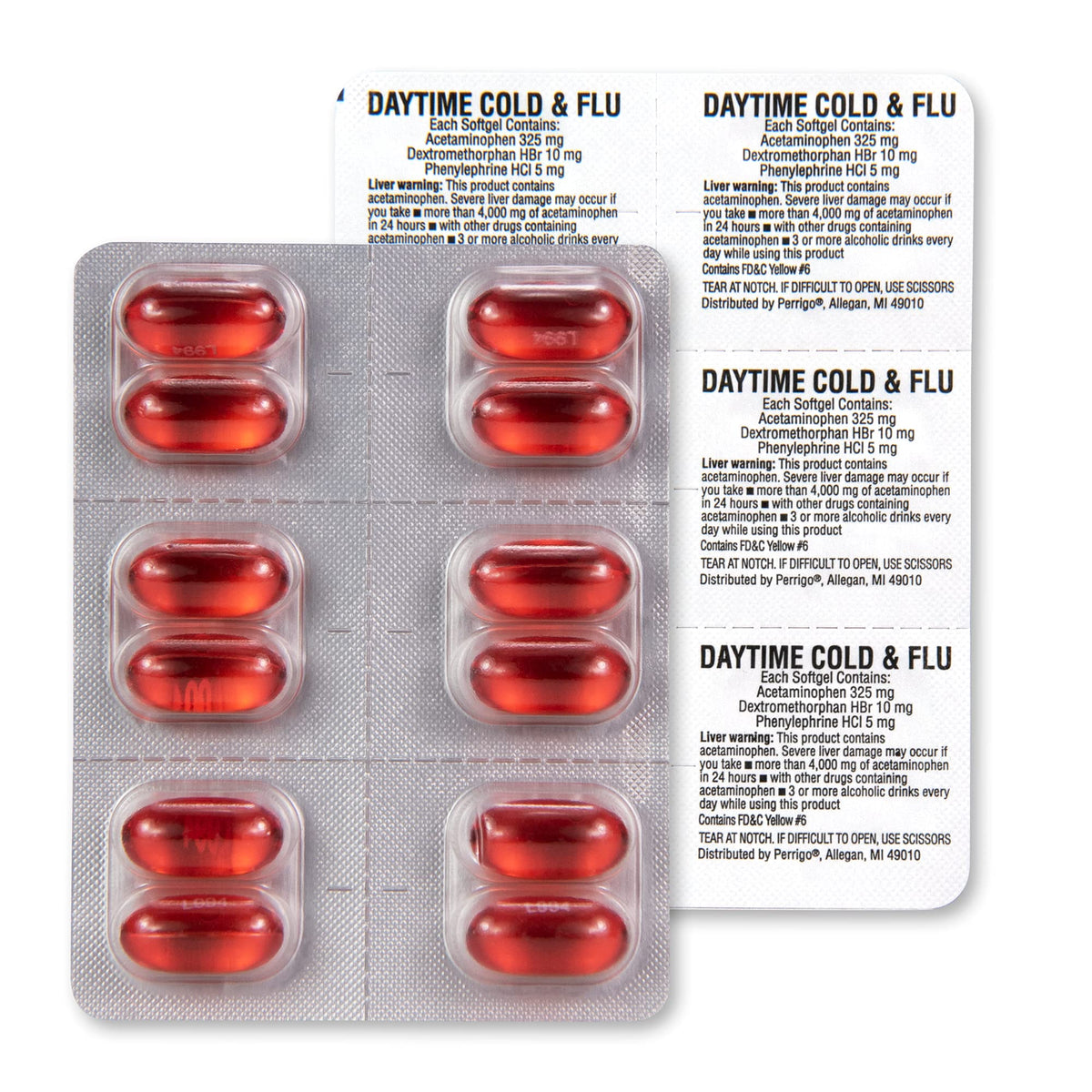 Amazon Basic Care Daytime Cold & Flu Liquid Caps; Cold Care for Daytime Cold and Flu, Orange, 48 Count (Pack of 1) - FENGGESTORE20