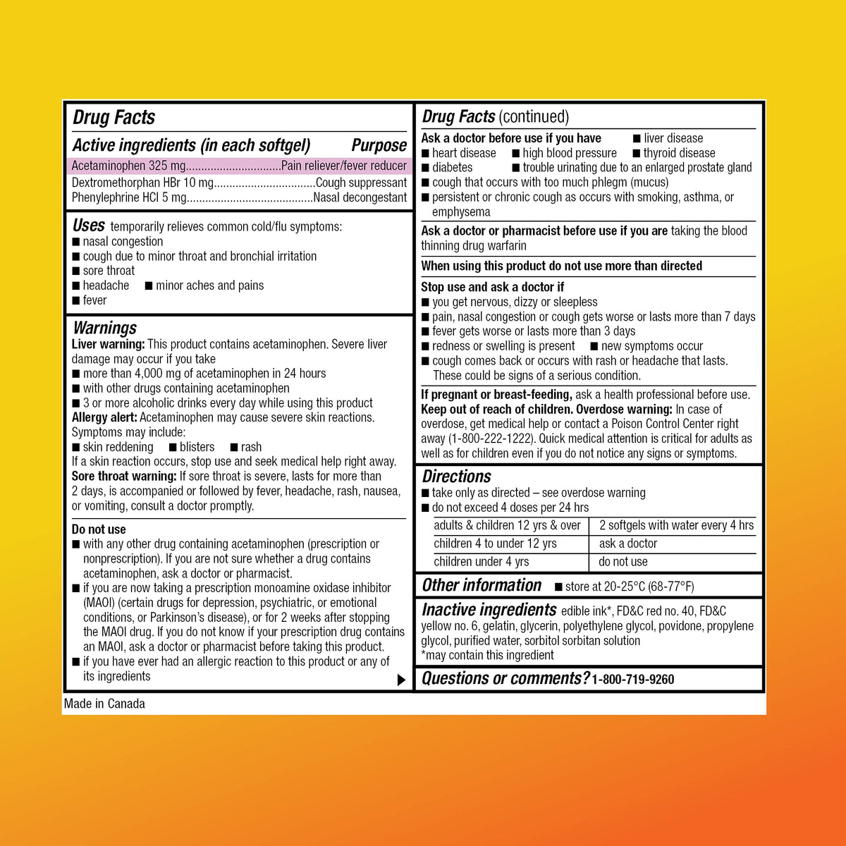 Amazon Basic Care Daytime Cold & Flu Liquid Caps; Cold Care for Daytime Cold and Flu, Orange, 48 Count (Pack of 1) - FENGGESTORE20