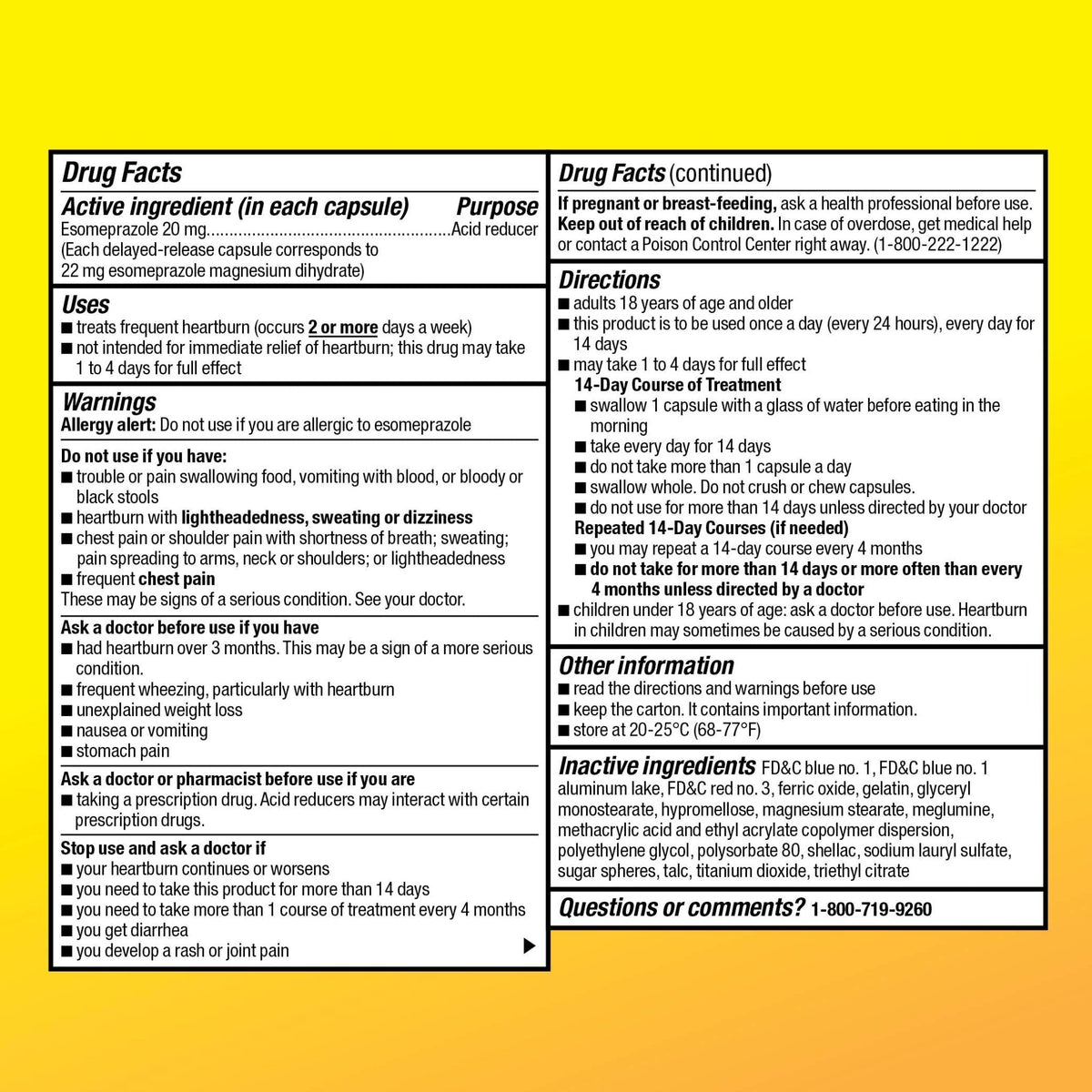 Amazon Basic Care Esomeprazole Magnesium Delayed-Release Mini Capsules, 20 mg, Acid Reducer, 24 Hour Heartburn Medicine, 42 Count - FENGGESTORE20