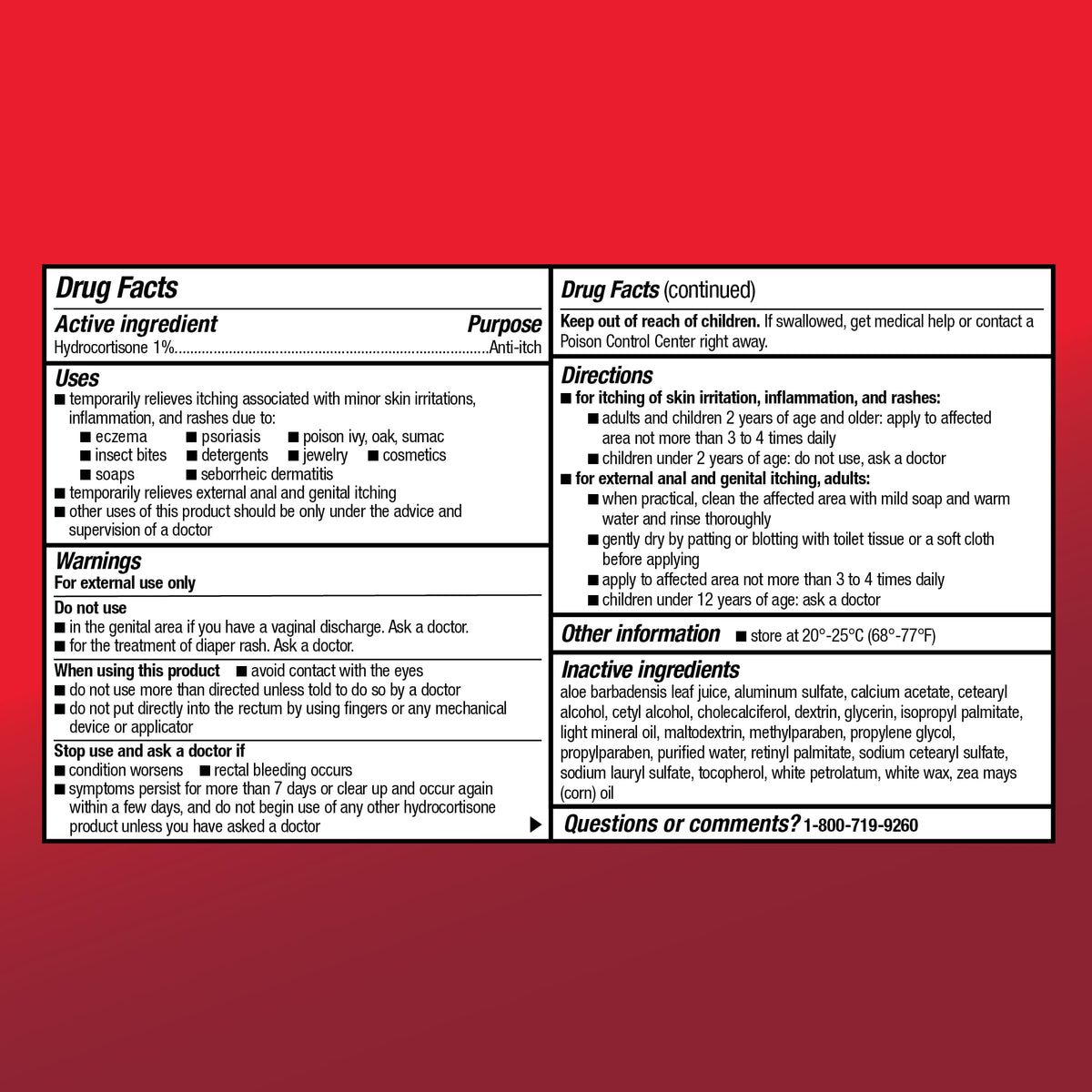 Amazon Basic Care Hydrocortisone 1% Anti-Itch Cream, White, 2 Ounce (Pack of 1) - FENGGESTORE20