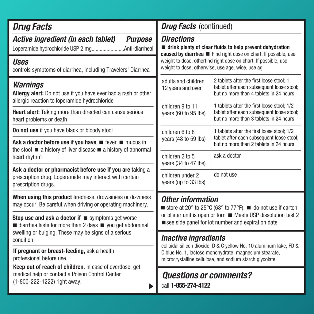Amazon Basic Care Loperamide Hydrochloride Tablets, 2 mg, Anti-Diarrheal, 24 Count (Pack of 1) - FENGGESTORE20