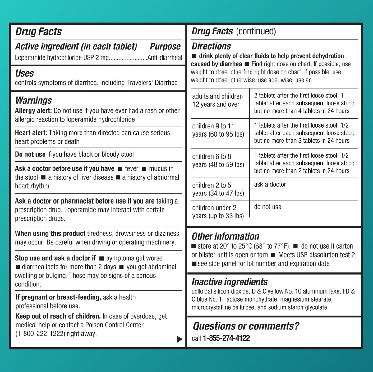 Amazon Basic Care Loperamide Hydrochloride Tablets, 2 mg, Anti-Diarrheal, 24 Count (Pack of 1) - FENGGESTORE20