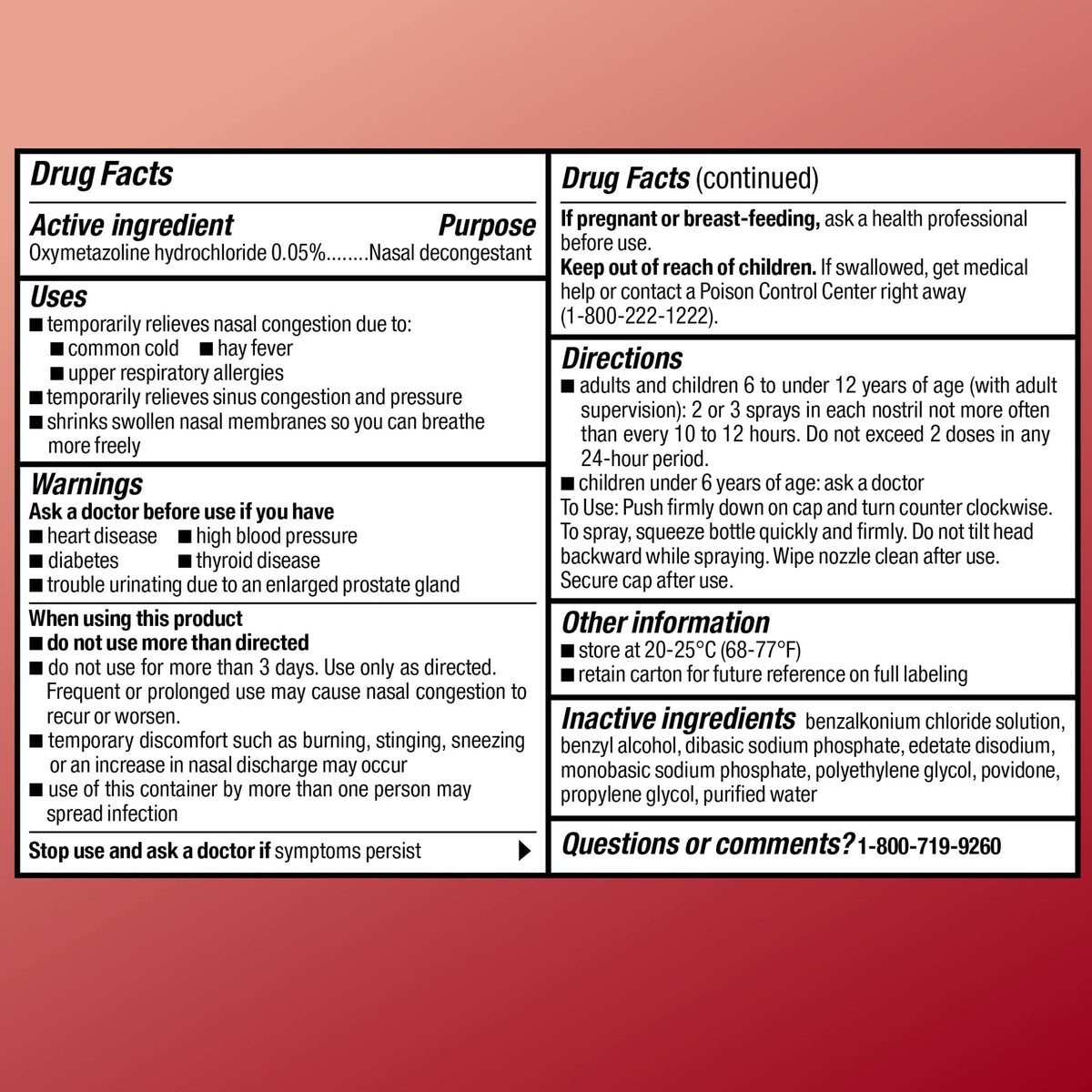 Amazon Basic Care Maximum Strength 12 Hour Nasal Spray, Oxymetazoline HCl Solution, Sinus Pressure Relief, Cold and Allergy Medicine, Decongestant, 1 fl oz (Pack of 1) - FENGGESTORE20