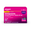 Amazon Basic Care Omeprazole Delayed Release Tablets 20 mg, Acid Reducer, Wildberry Mint Coated Tablet, Heartburn Medicine, 42 Count - FENGGESTORE20
