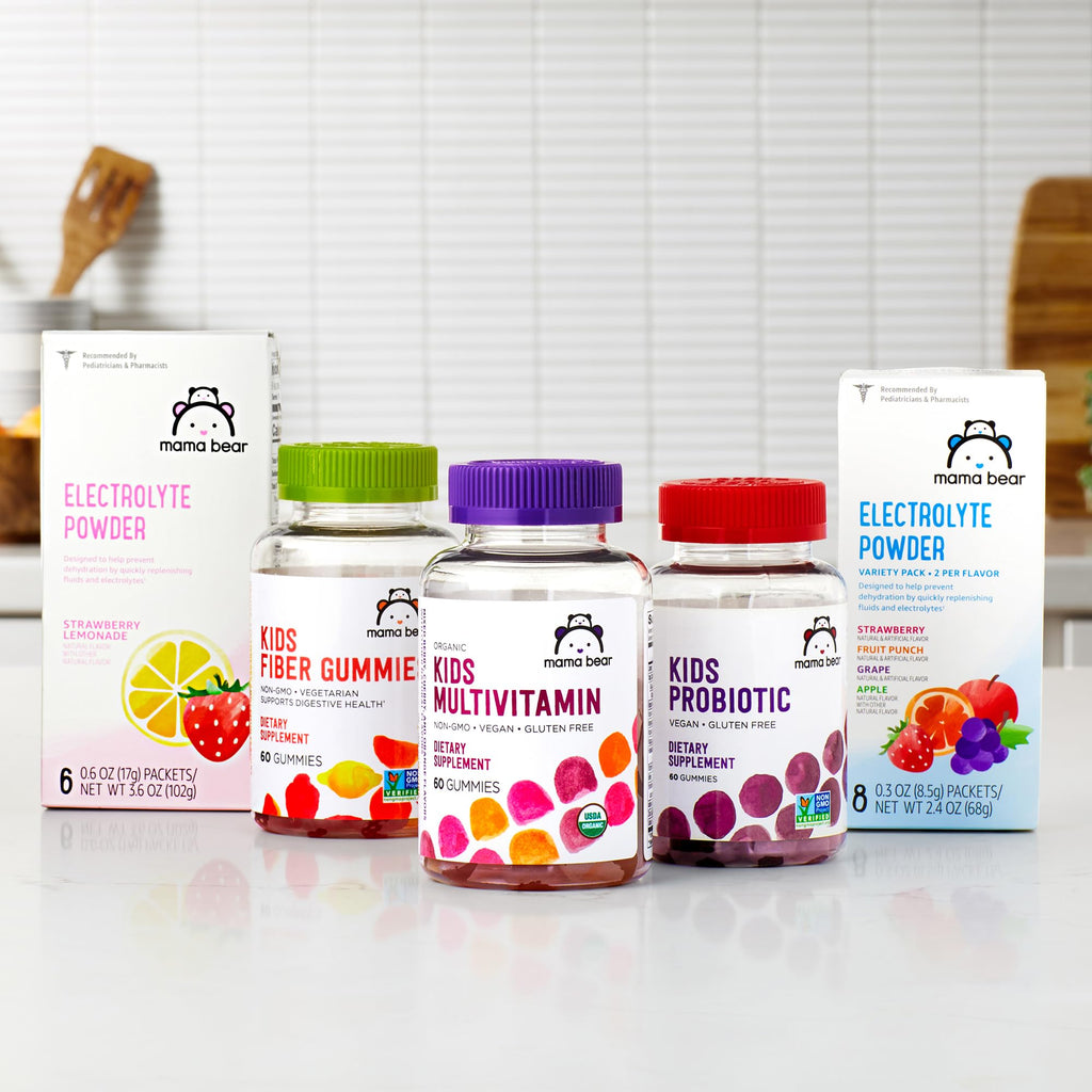 Amazon Brand - Mama Bear Organic Kids Multivitamin Gummies, Berry, Cherry & Orange, 60 Count, 1 Month Supply (Packaging May Vary) - FENGGESTORE20