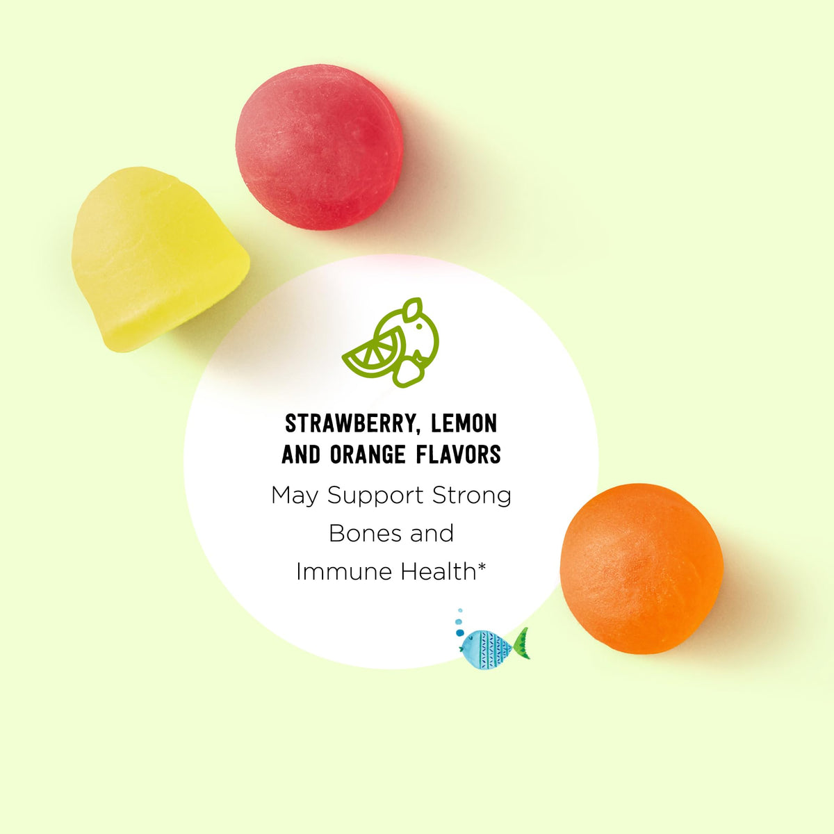 Amazon Brand - Mama Bear Organic Kids Vitamin D3 25 mcg (1000 IU) Gummies per serving, Bone and Immune Health, Strawberry, 80 Count - FENGGESTORE20