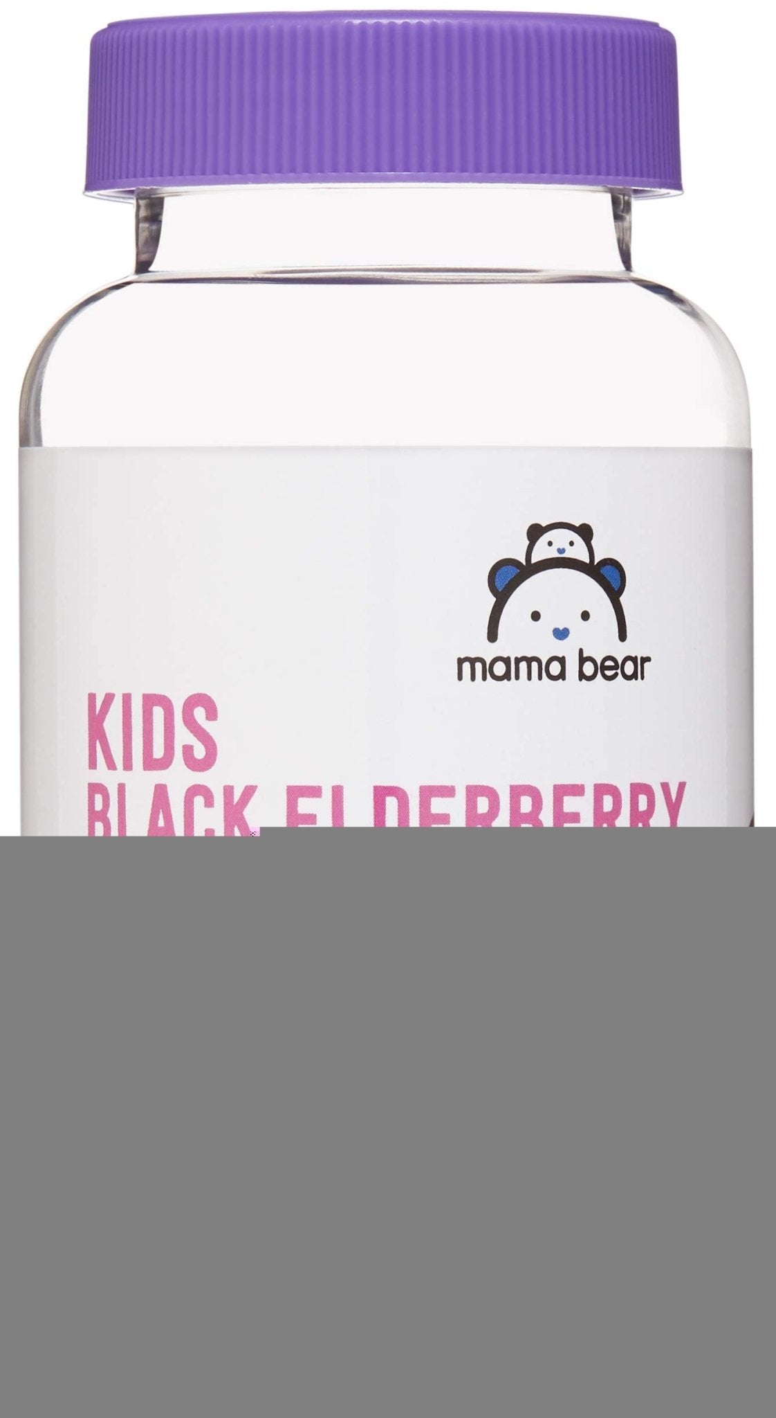 Amazon Brand - Mama Bear, Vegetarian Kids Black Elderberry Gummies 300 mg with Vitamins C, D, E and Zinc - Immune System Support - FENGGESTORE20