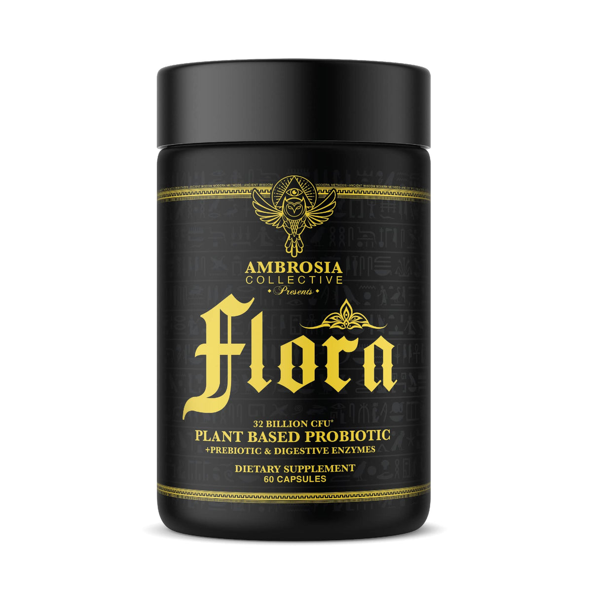 Ambrosia Flora Digestive Enzymes with Probiotics & Prebiotics | 32 Billion CFU Gut Health Supplement | Plant Based, Vegan Probiotic | 60 Veggie Capsules (30 Servings) - FENGGESTORE20