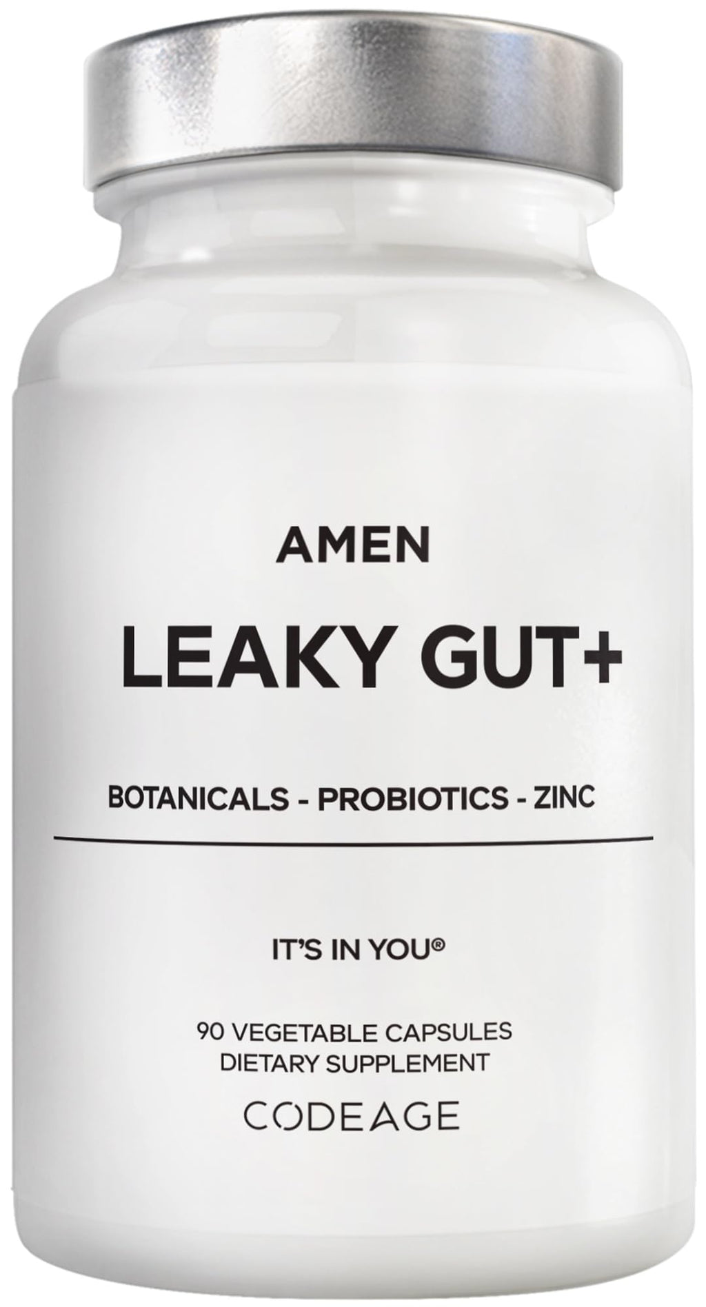 Amen Leaky Gut Supplement - Advanced Formula with Bioavailable L Glutamine, Zinc, Turmeric, DGL Licorice Root - Marshmallow Root - Probiotics & Fermented Prebiotics - FENGGESTORE20