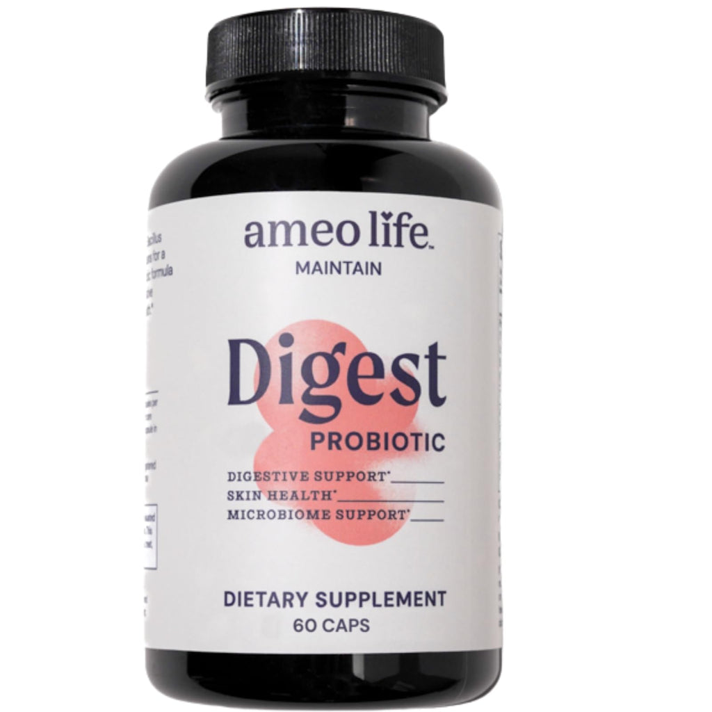 Ameo Life Probiotic for Digestive & Gut Health – Bacillus Subtilis & Bacillus Coagulans with Aloe Vera, Turmeric, Psyllium, Slippery Elm - FENGGESTORE20