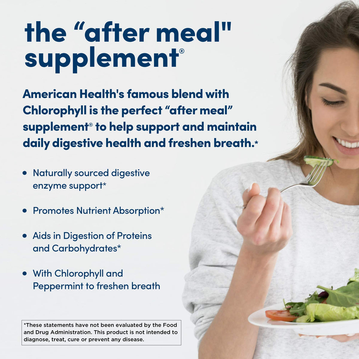 American Health Chewable Papaya Enzyme with Chlorophyll 600 Chwbls - FENGGESTORE20