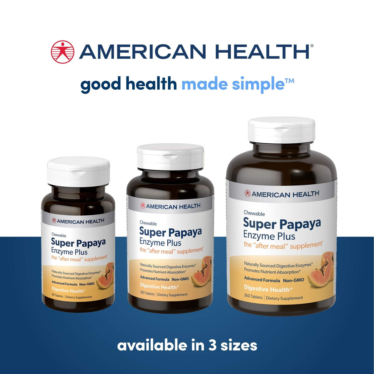 American Health Products Super Papaya Enzyme Plus 360 Tablets - FENGGESTORE20