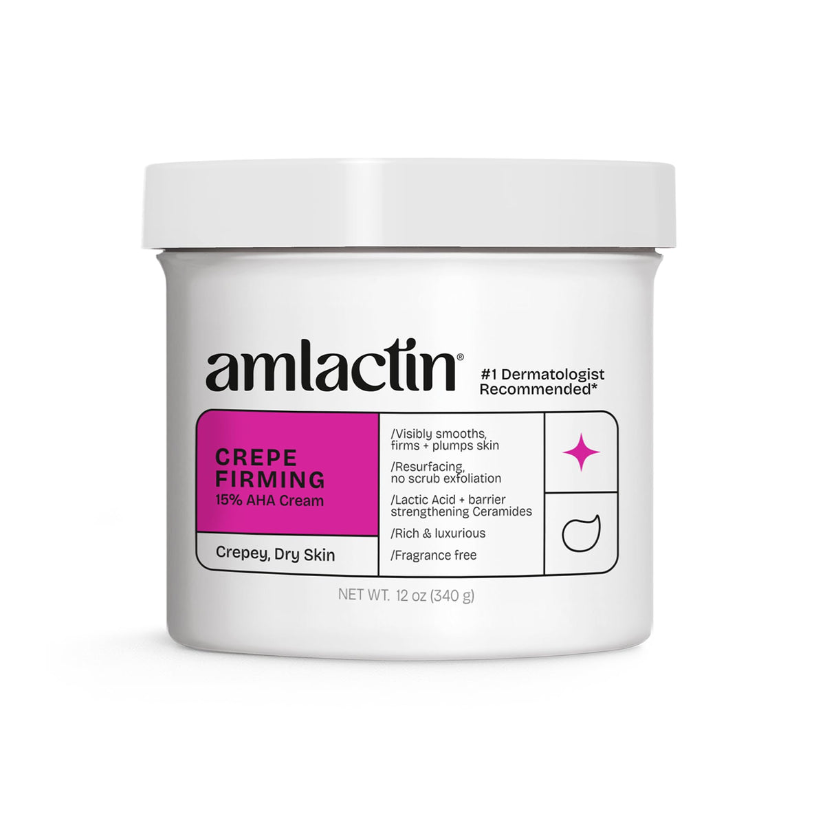 AmLactin Crepe Firming Cream - Therapeutic Skin Tightening Cream for Body – No-Scrub Exfoliator and Moisturizer - FENGGESTORE20