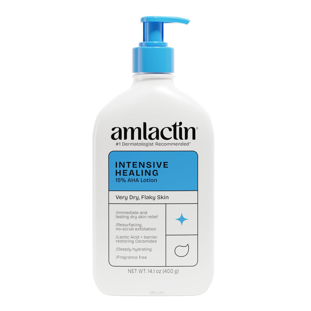 AmLactin Intensive Healing Body Lotion - Therapeutic Lotion for Extremely Dry Skin - No-Scrub Exfoliator and Moisturizer - FENGGESTORE20