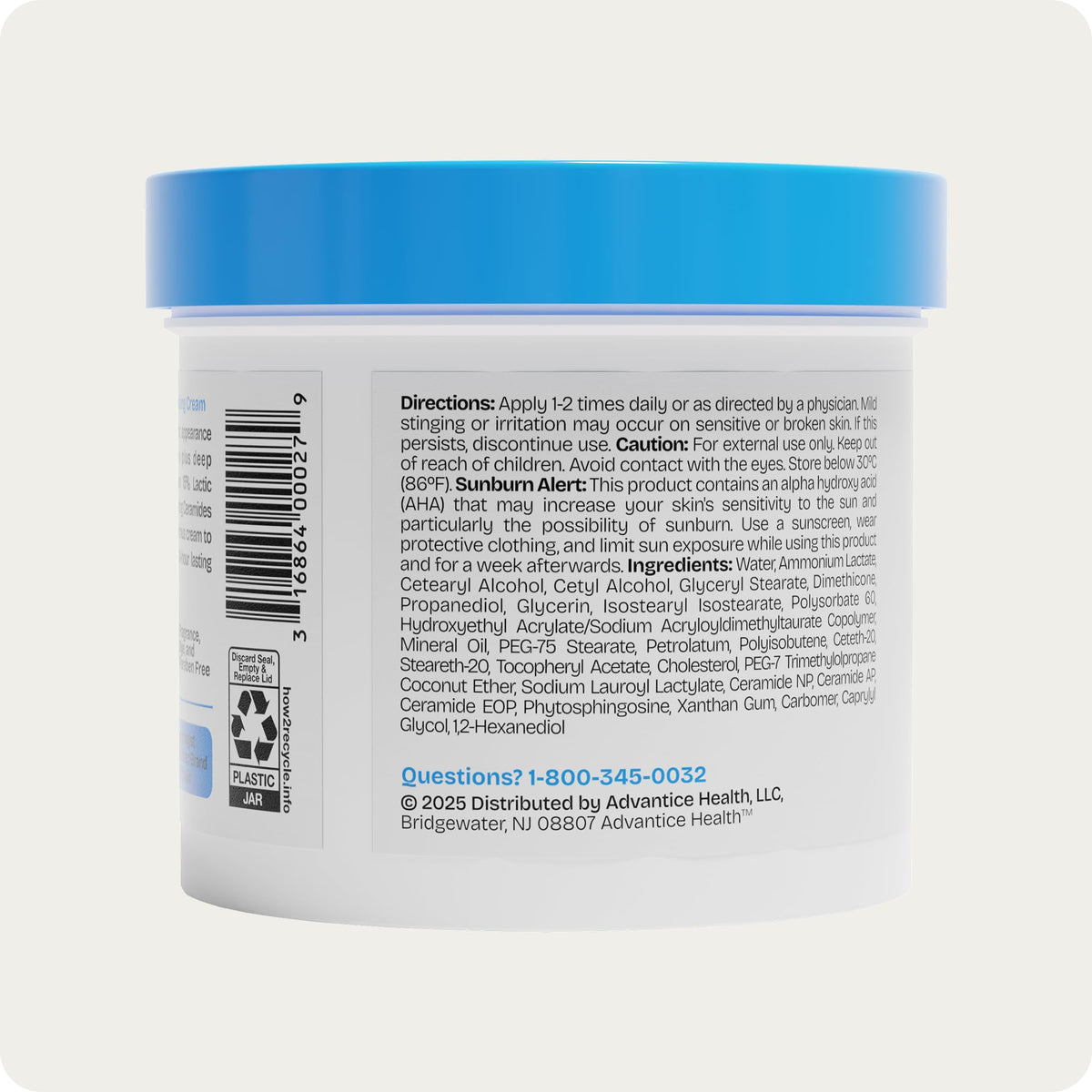 AmLactin Intensive Healing - Therapeutic Body Cream for Extremely Dry Skin - No-Scrub Exfoliator and Body Moisturizer Cream - FENGGESTORE20