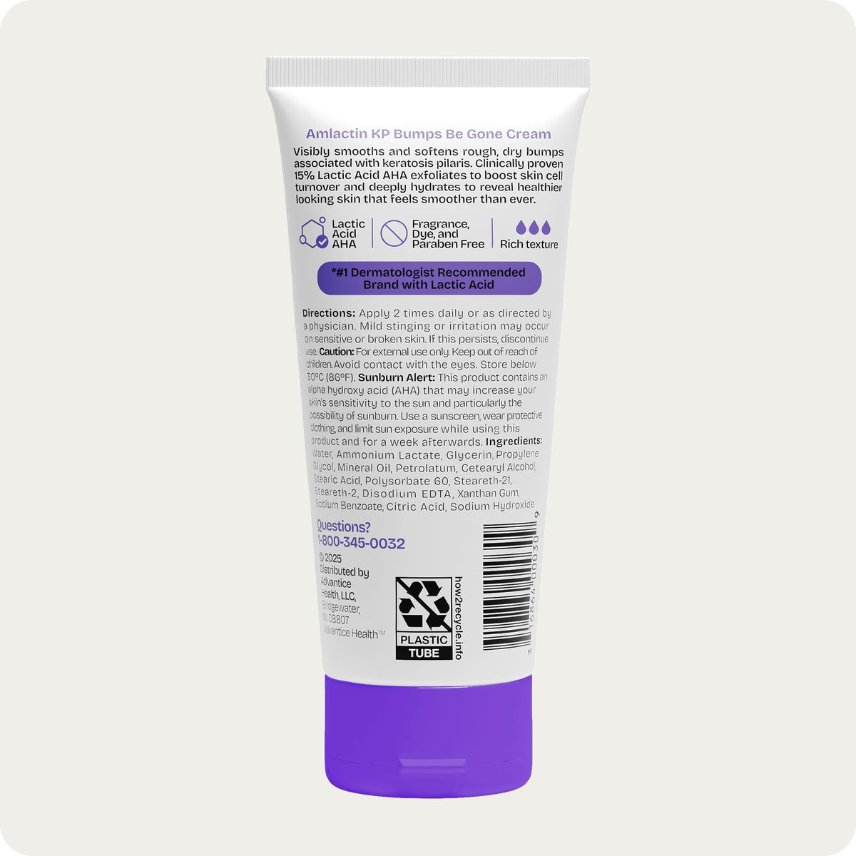 AmLactin KP Bumps Be Gone - Therapeutic Body Cream for Keratosis Pilaris - No-Scrub Exfoliator and Body Moisturizer - FENGGESTORE20