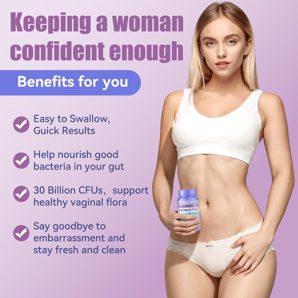 AnFamer Vaginal Probiotics for Women Female,Promotes Ph Balance,Healthy Vaginal Odor & Flora,Urinary Tract Health with Prebiotics & Lactobacillus Probiotic - FENGGESTORE20