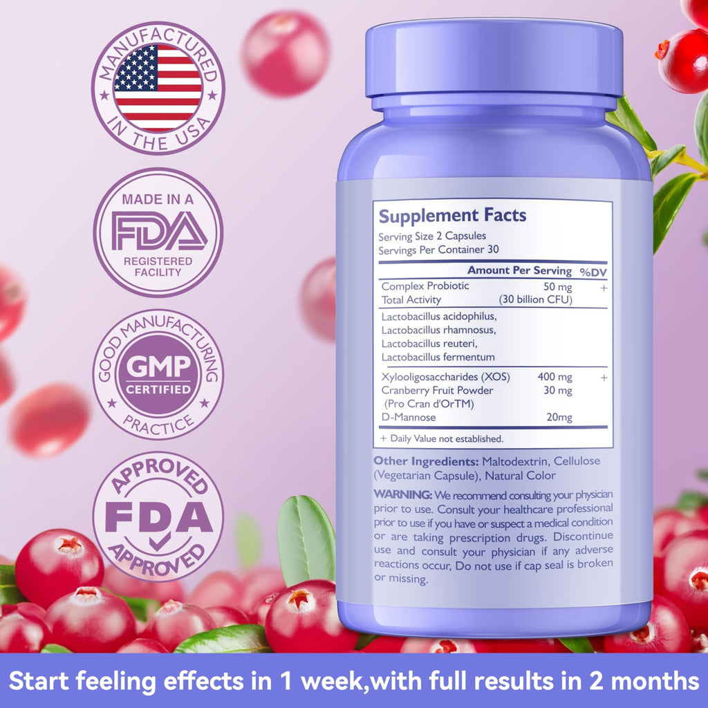 AnFamer Vaginal Probiotics for Women Female,Promotes Ph Balance,Healthy Vaginal Odor & Flora,Urinary Tract Health with Prebiotics & Lactobacillus Probiotic - FENGGESTORE20