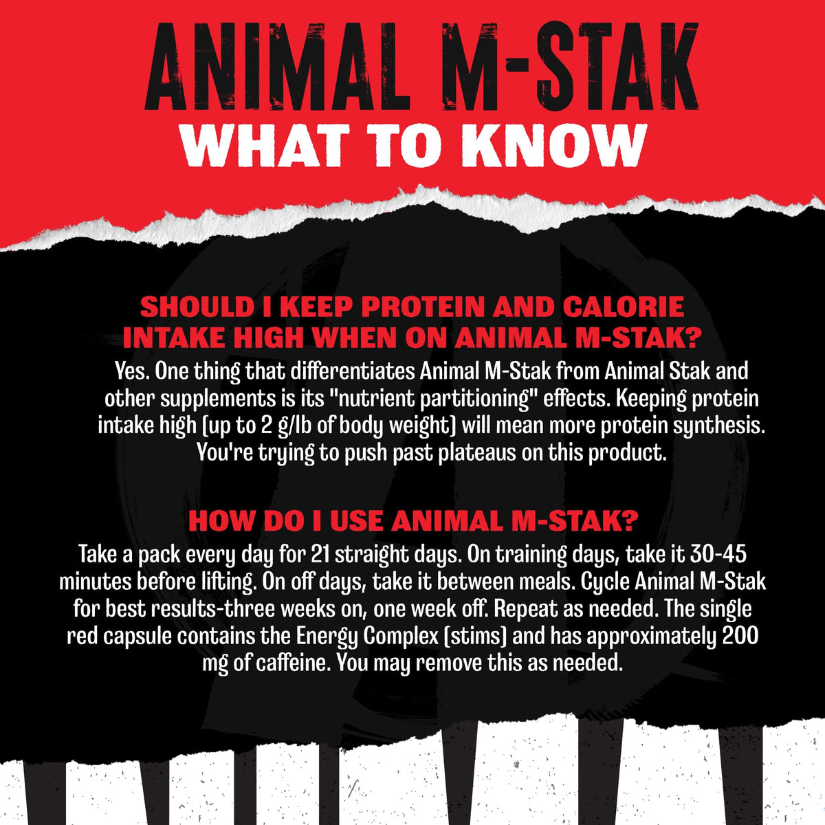 Animal M-Stak - Muscle Builder and Anabolic Mass Gainer Supplement for Bodybuilding - Lean Muscle Growth, Amino Complex and Pre Workout Energy, 21 Packs - FENGGESTORE20