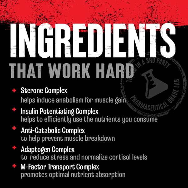 Animal M-Stak - Muscle Builder and Anabolic Mass Gainer Supplement for Bodybuilding - Lean Muscle Growth, Amino Complex and Pre Workout Energy, 21 Packs - FENGGESTORE20