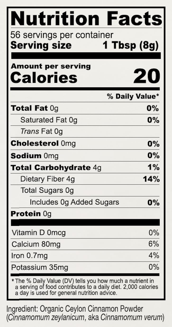Anthony's Organic Ceylon Cinnamon Powder, 1 lb, Ground, Gluten Free, Non Irradiated, Non GMO, Keto Friendly - FENGGESTORE20