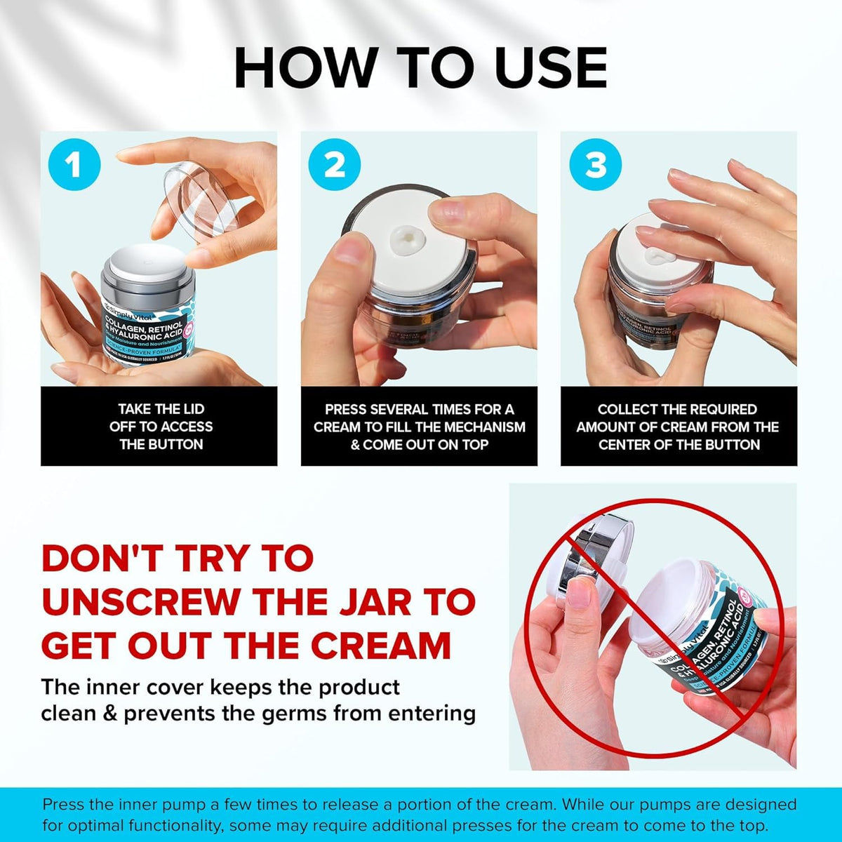 Anti-Aging Face Moisturizer with Retinol, Collagen & Hyaluronic Acid - Made in USA - Moisturizer Face Cream for Women & Men - Firming & Hydrating Neck Cream - Day & Night Skin Care - 1.7 fl oz - FENGGESTORE20
