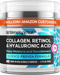 Anti-Aging Face Moisturizer with Retinol, Collagen & Hyaluronic Acid - Made in USA - Moisturizer Face Cream for Women & Men - Firming & Hydrating Neck Cream - Day & Night Skin Care - 1.7 fl oz - FENGGESTORE20