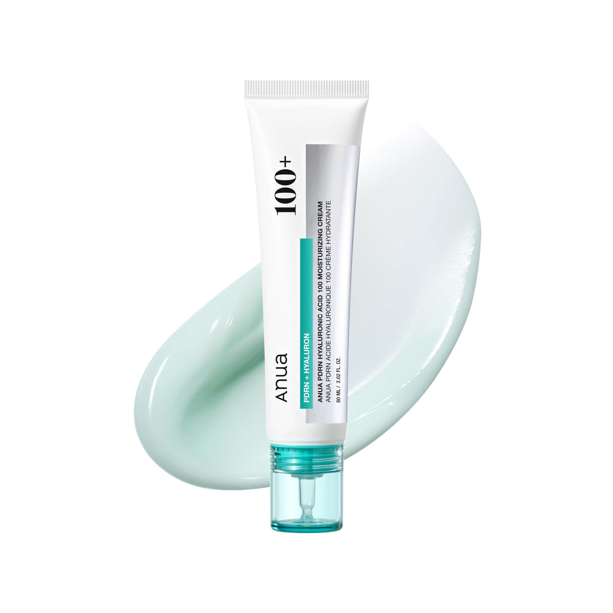 Anua PDRN Hyaluronic Acid 100 Moisturizing Cream, Lightweight, Non-Greasy Hydrating Face Moisturizer with Salmon DNA for Glass Skin, Korean Skincare (2.02 fl oz) - FENGGESTORE20