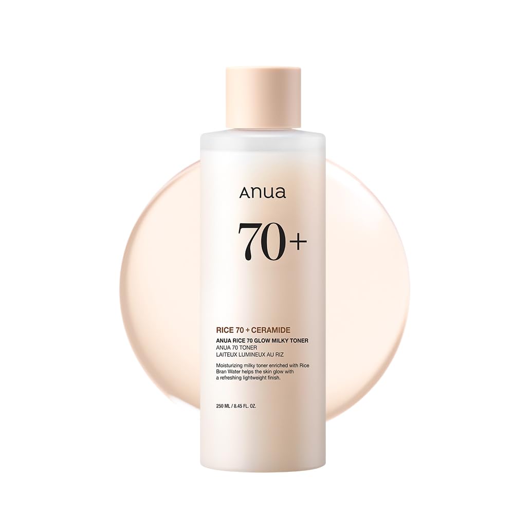 Anua Rice 70 Glow Milky Toner, Glass & Dewy Skin, Hydrating & Barrier Care, Rice Water - FENGGESTORE20