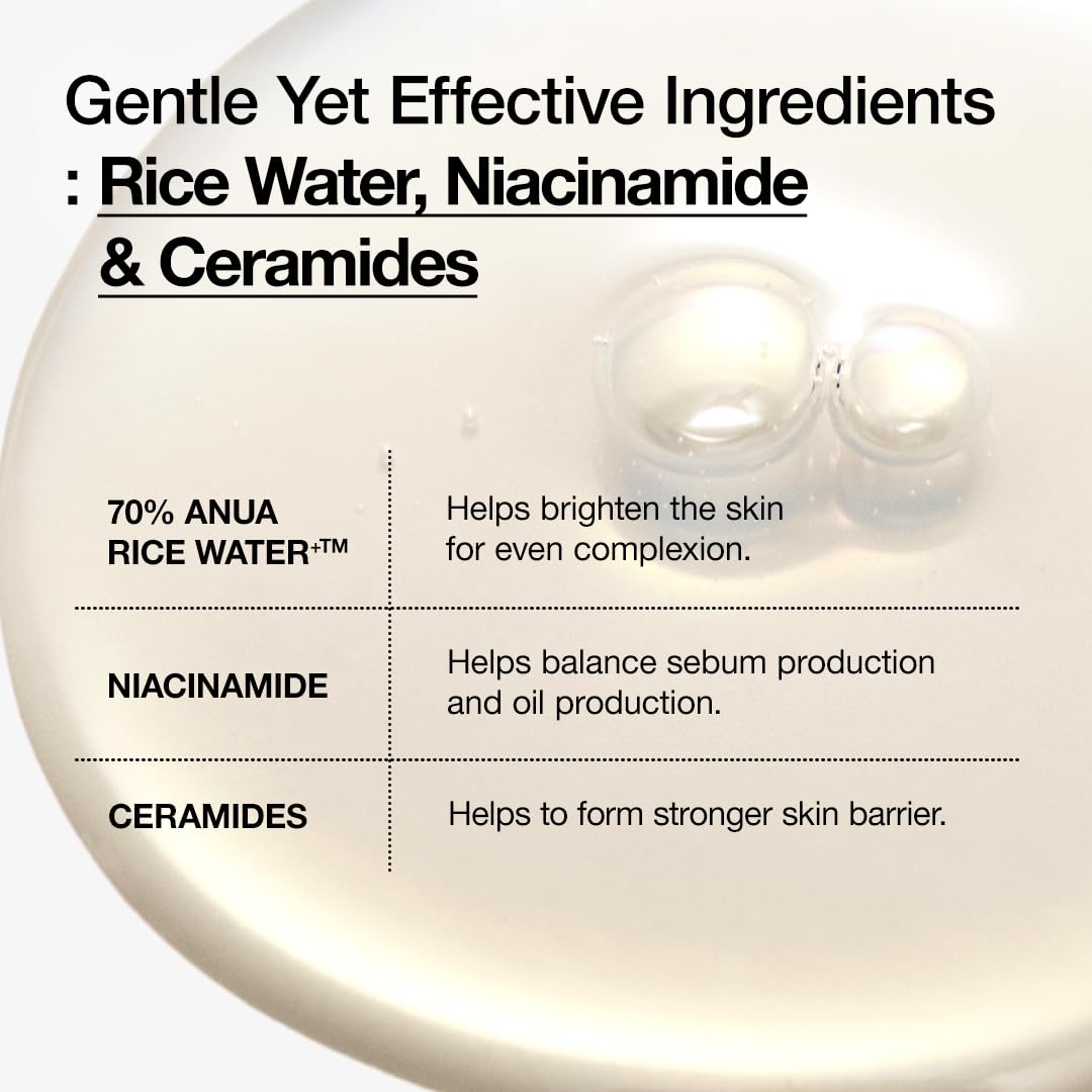 Anua Rice 70 Glow Milky Toner, Glass & Dewy Skin, Hydrating & Barrier Care, Rice Water - FENGGESTORE20
