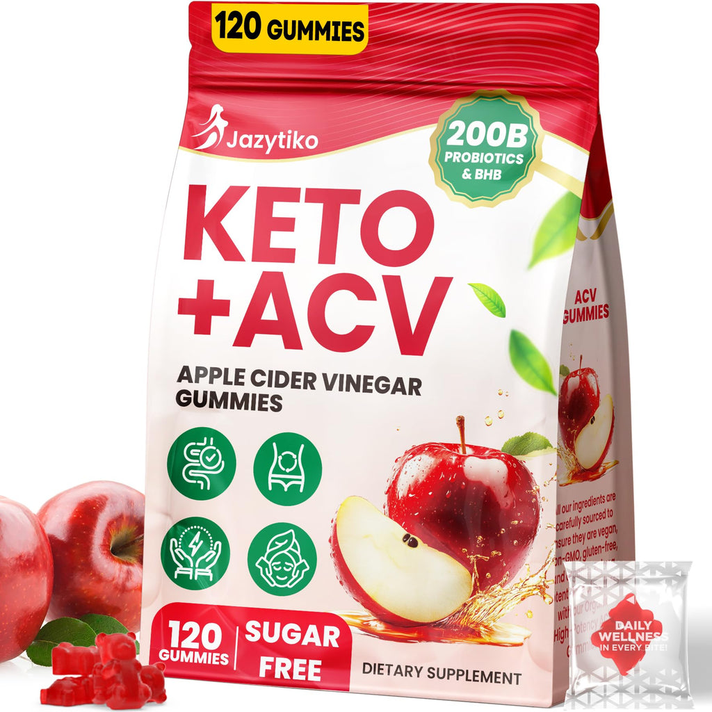 Apple Cider Vinegar Gummies, Advanced ACV Gummy with Probiotics, BHB, B12 and Keto Support - Keto Acv Gummies for Detox, Metabolism, Digestion, - FENGGESTORE20